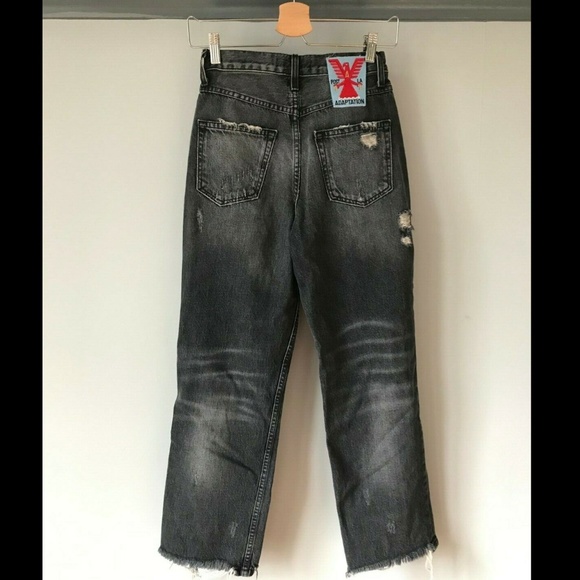 Adaptation size 26 Gray  Straightleg Denim Pants - Picture 5 of 7